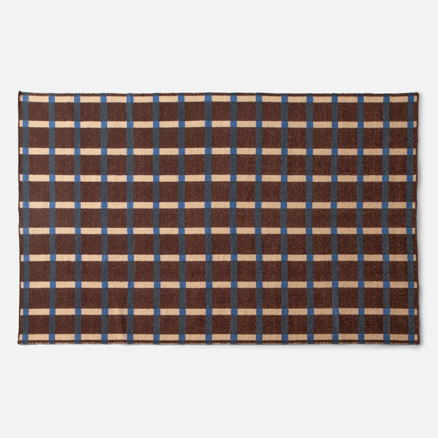 Plaid Wool Reversible Rug