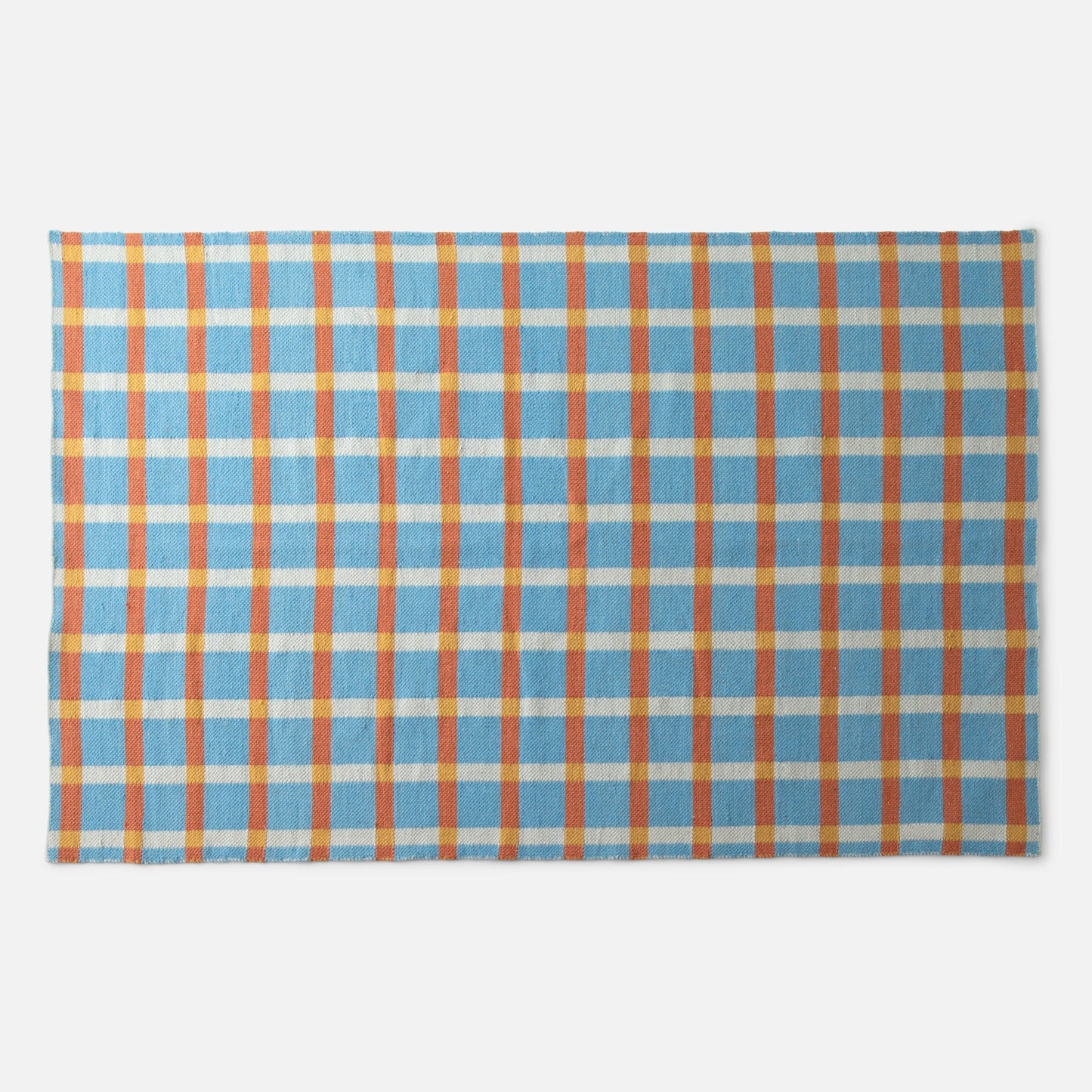 Plaid Wool Reversible Rug