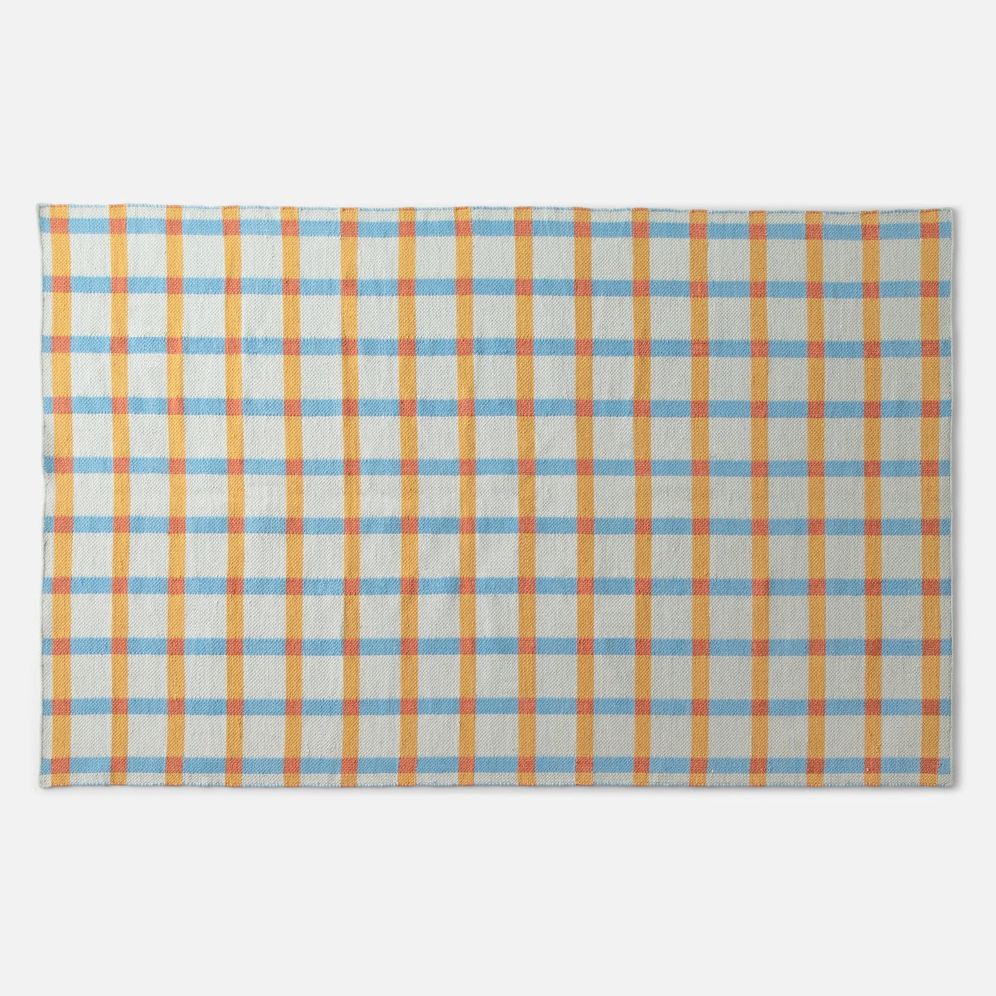 Plaid Wool Reversible Rug