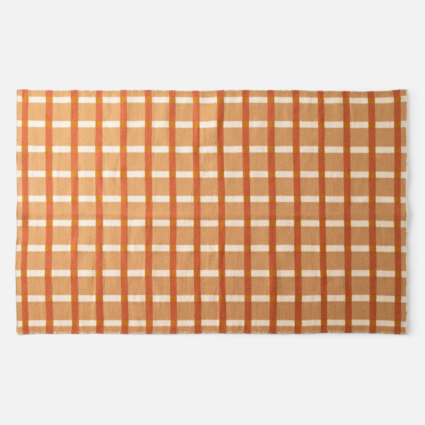 Plaid Wool Reversible Rug