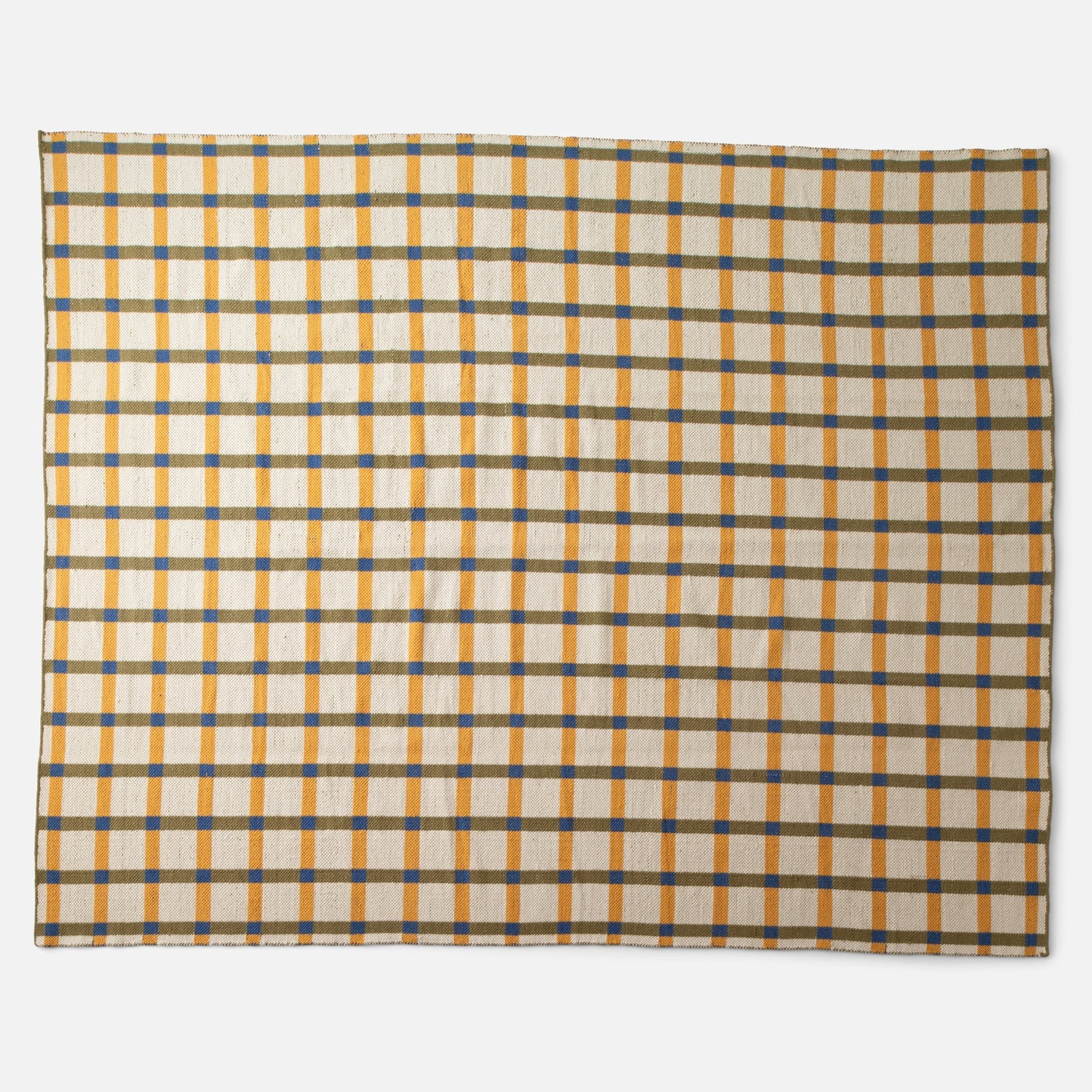 Plaid Wool Reversible Rug