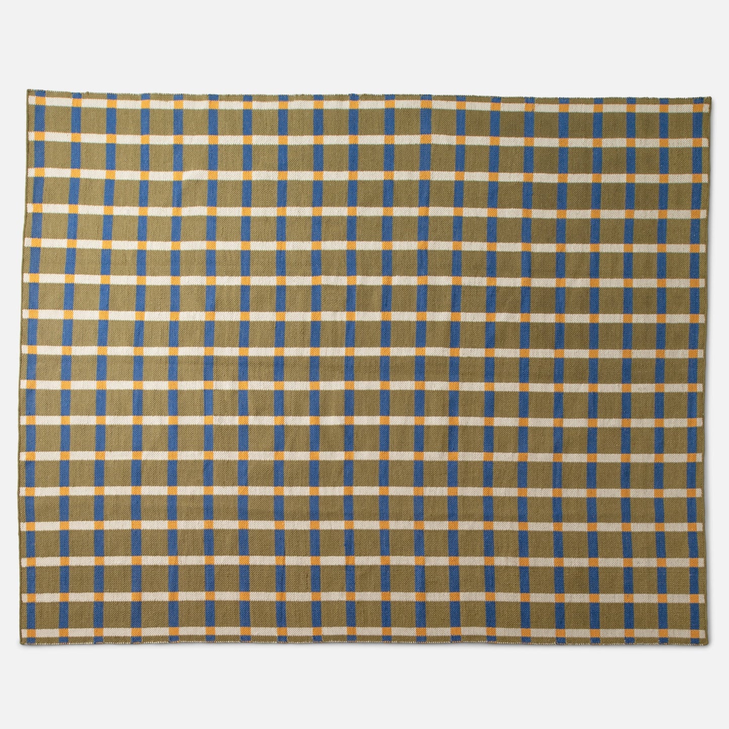 Plaid Wool Reversible Rug