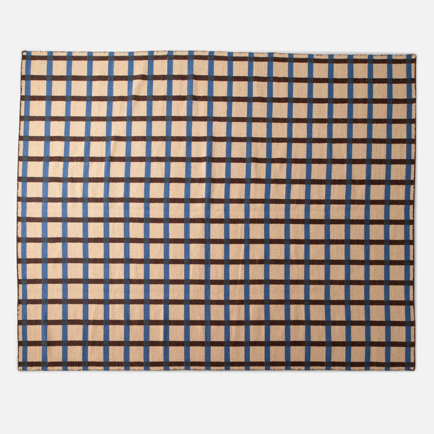 Plaid Wool Reversible Rug