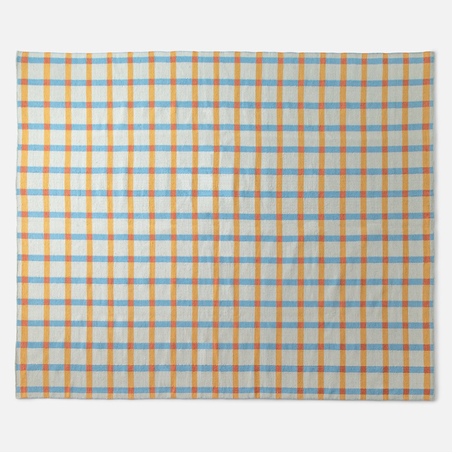 Plaid Wool Reversible Rug