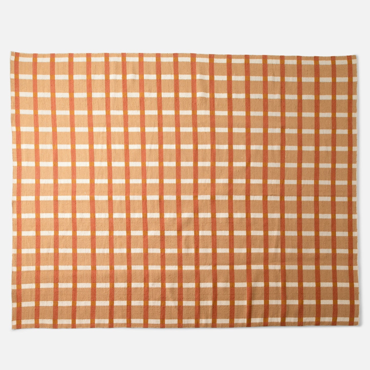 Plaid Wool Reversible Rug