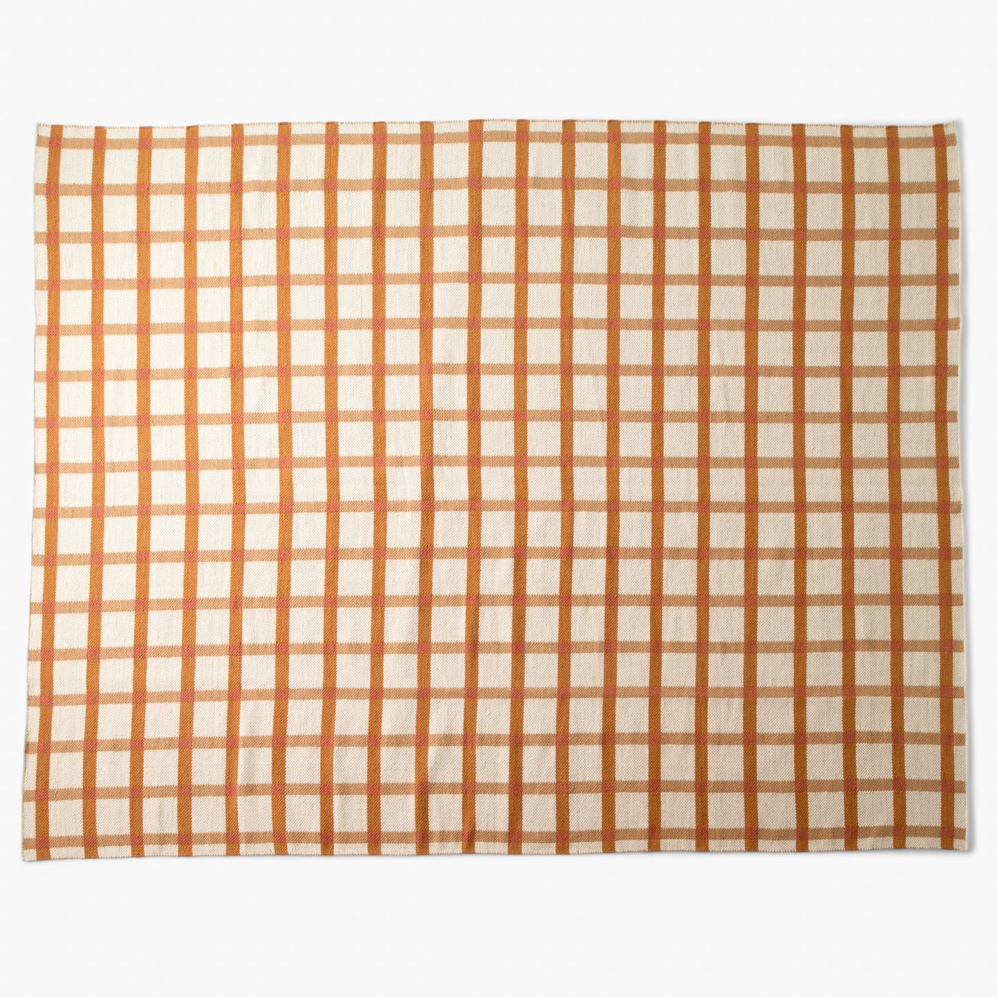 Plaid Wool Reversible Rug