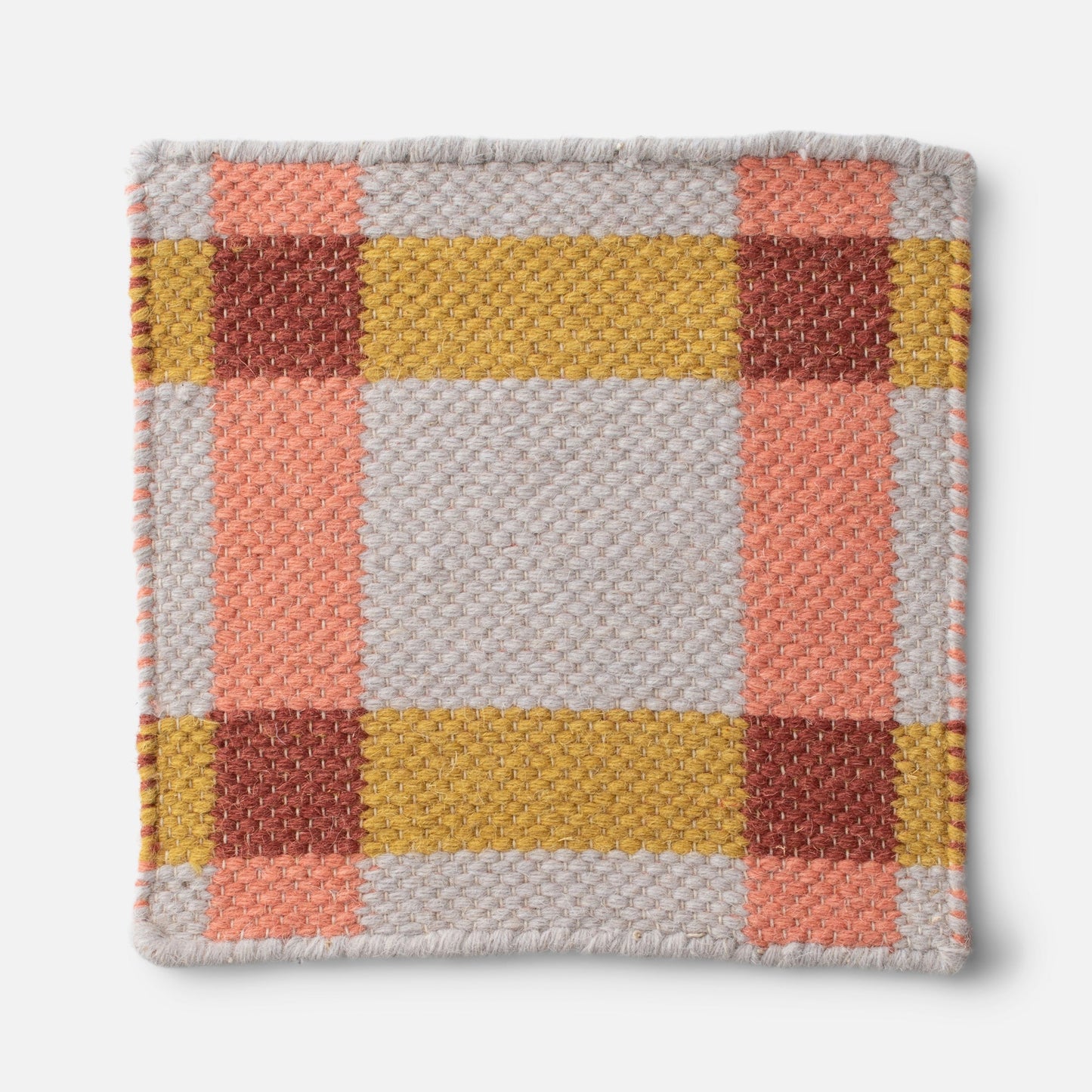 Plaid Wool Reversible Rug