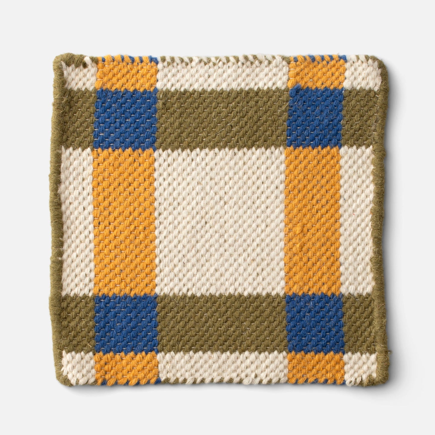 Plaid Wool Reversible Rug