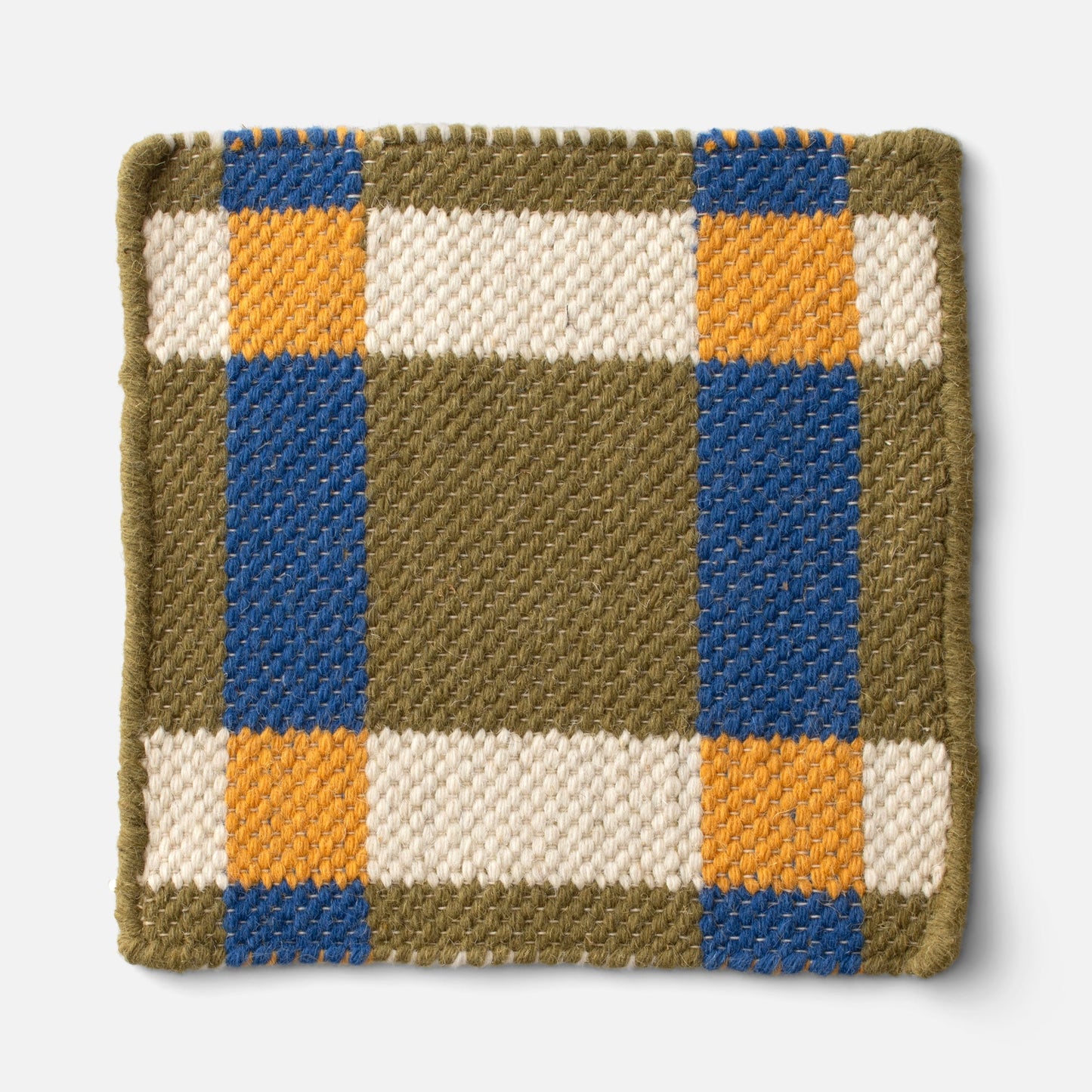Plaid Wool Reversible Rug