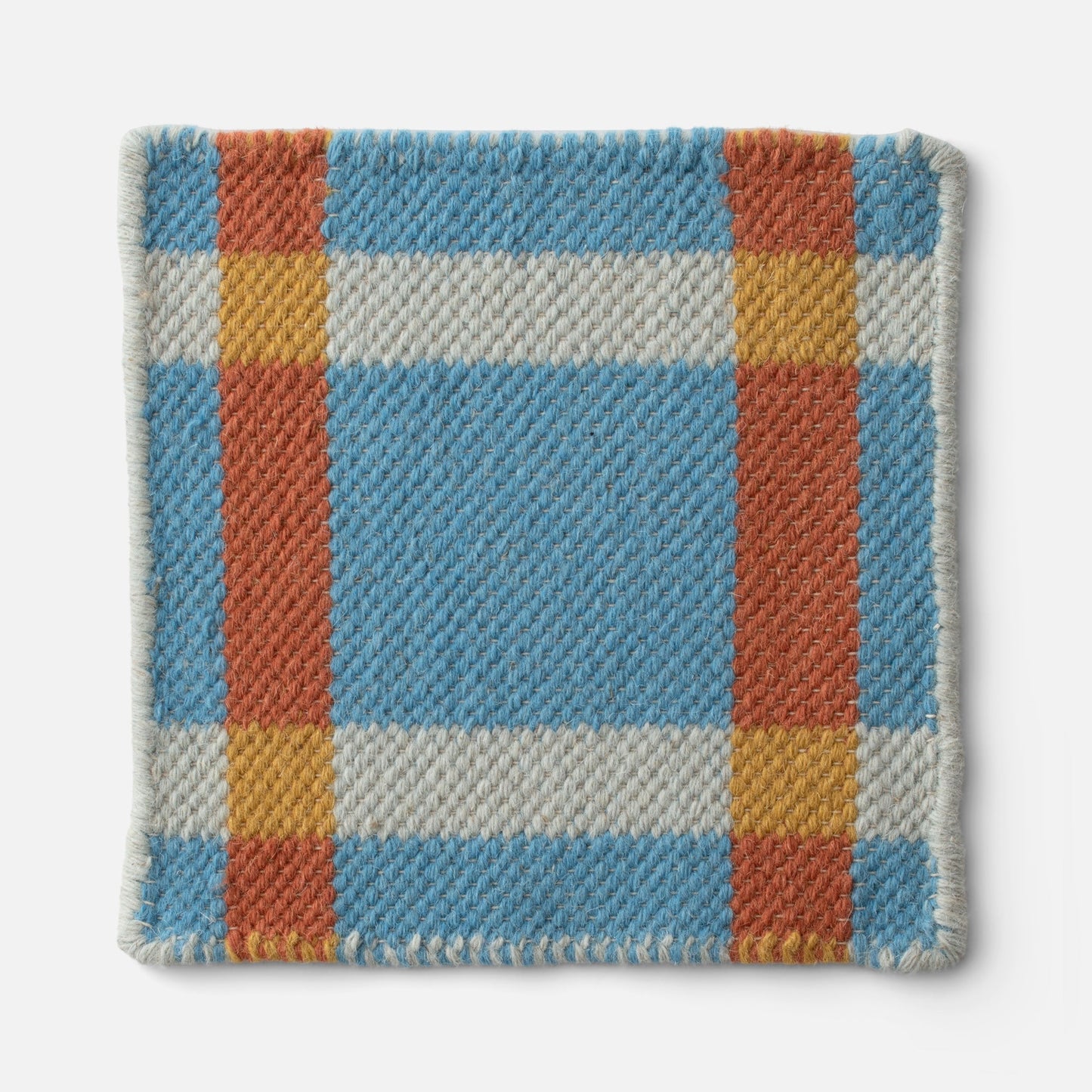 Plaid Wool Reversible Rug