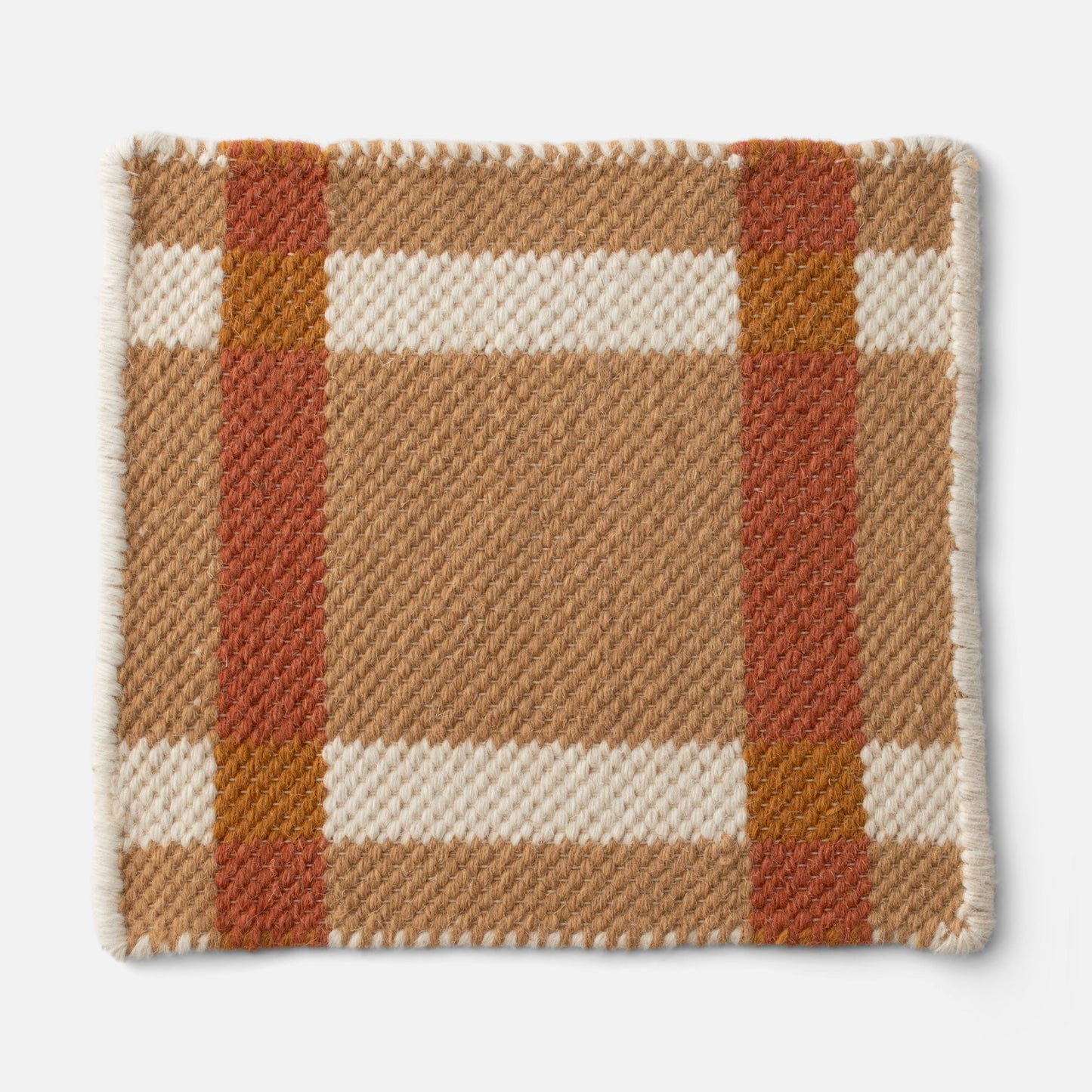 Plaid Wool Reversible Rug