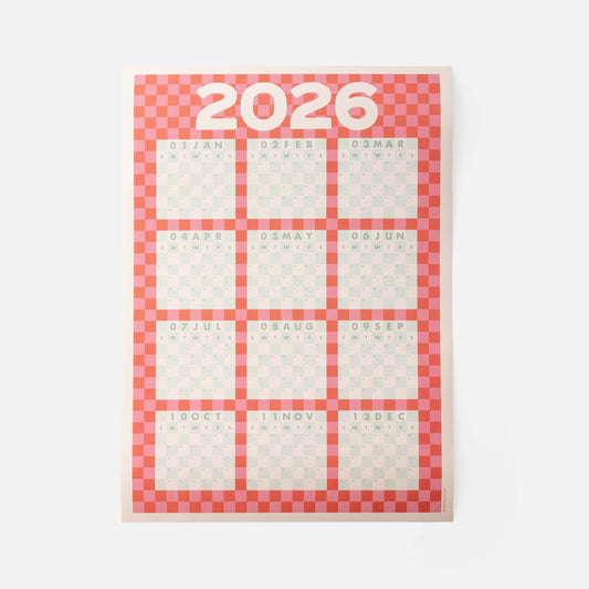 Patchwork Monthly Calendar 2026