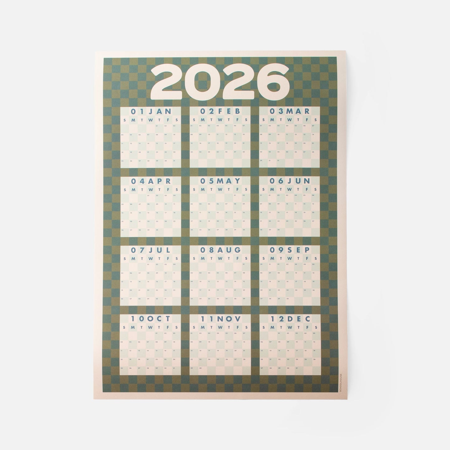 Patchwork Monthly Calendar 2026