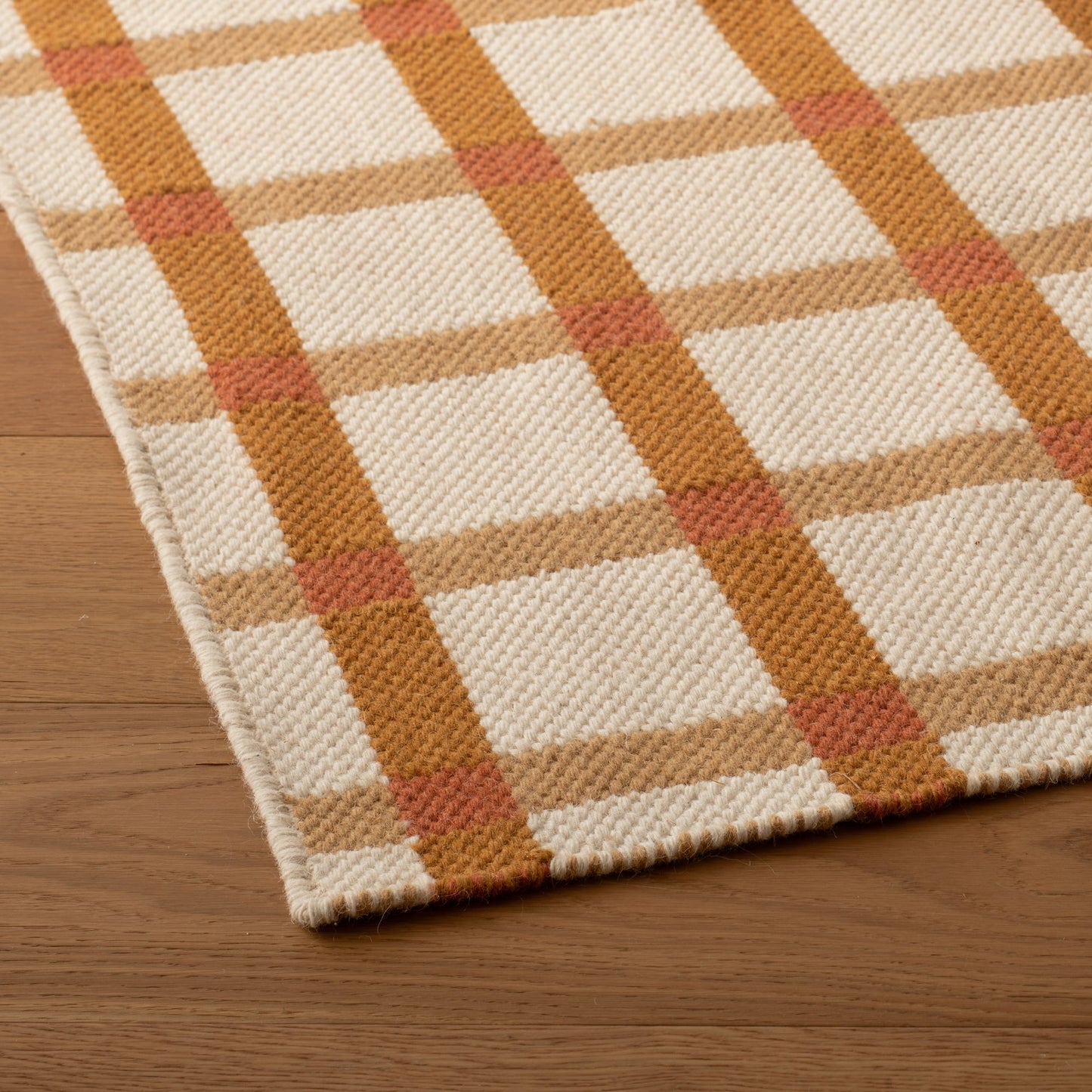 Plaid Wool Reversible Rug