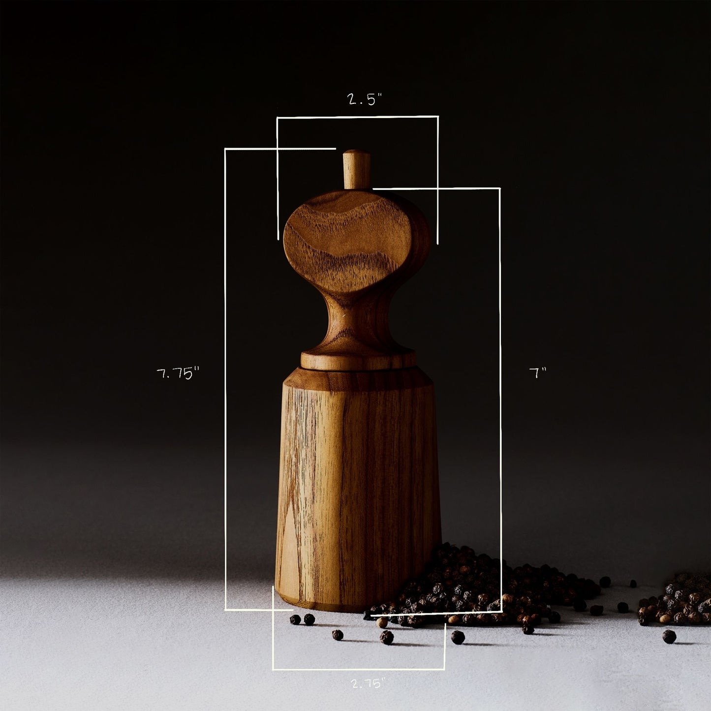 Dansk Teak Pepper Mills by Jens Quistgaard
