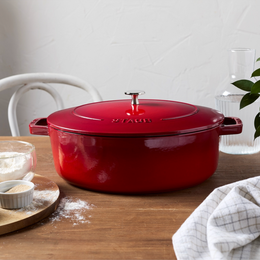 Staub Cast-Iron Wide Oval Cocotte, 6.3QT