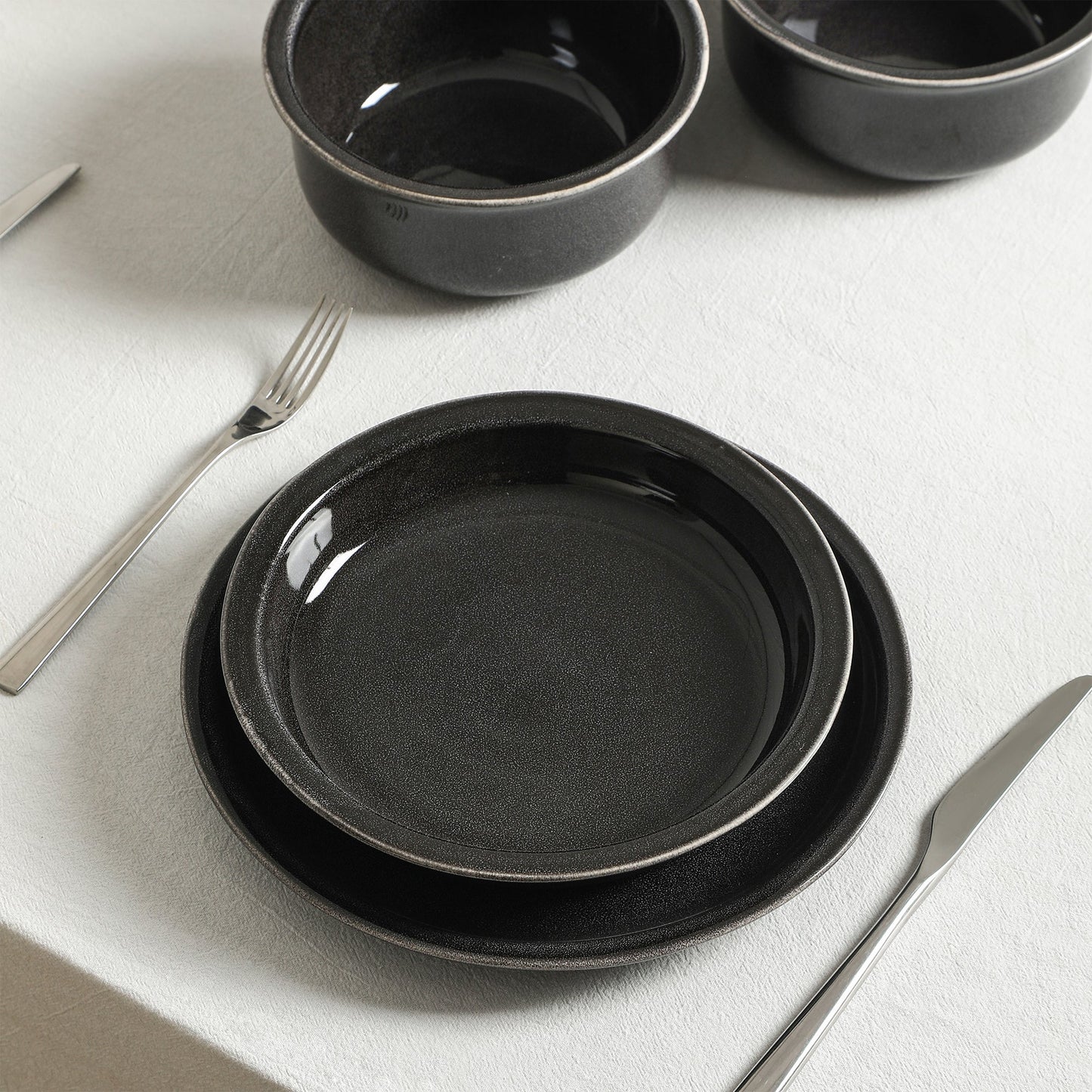 Slate Stoneware Dinnerware Set - Black