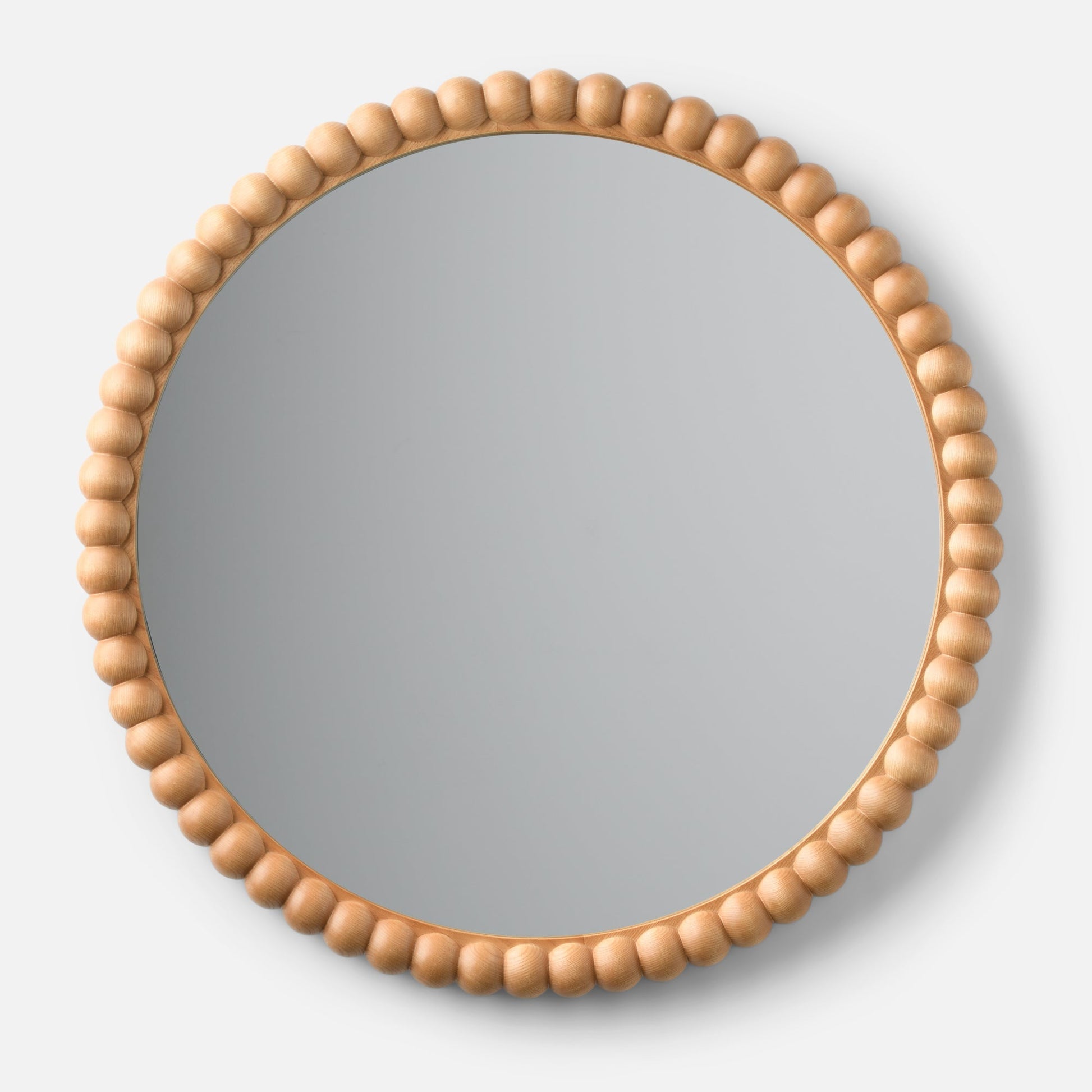 Bobbin Ash Mirror - Round::ash wood::main
