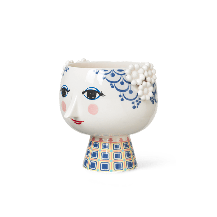 Bjørn Wiinblad Eva Flower Pot on Base, Blue