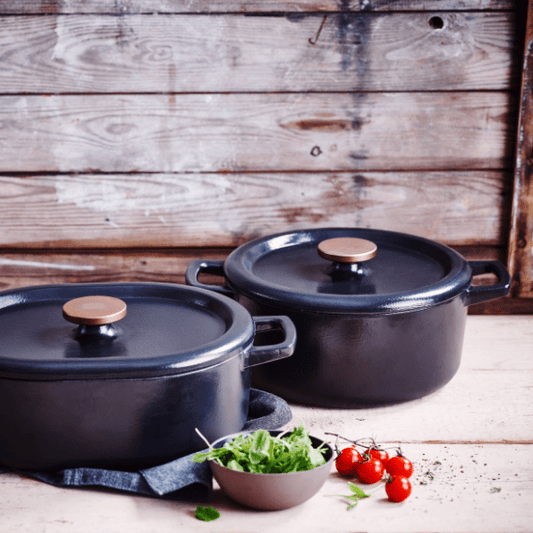 Alva Nori Enameled Cast-Iron Round Dutch Oven, 5QT