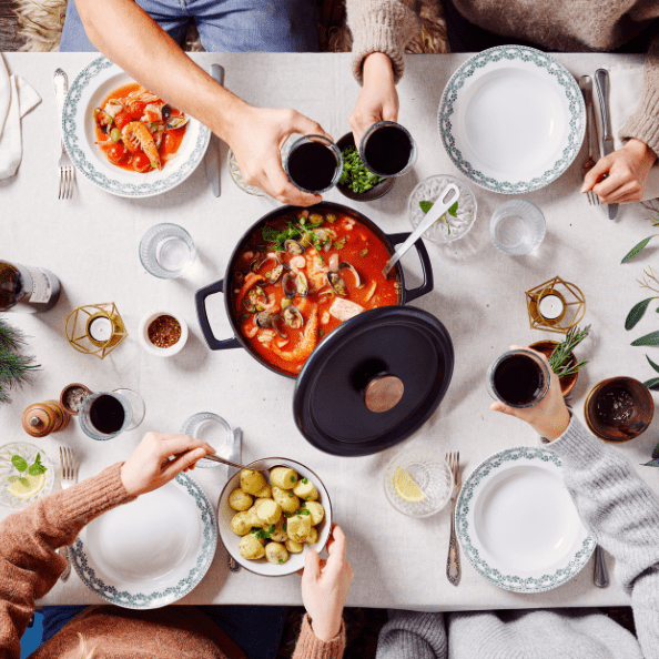 Alva Nori Enameled Cast-Iron Round Dutch Oven, 5QT