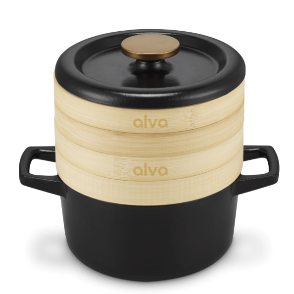 Alva Nori Cocotte With Steamer Inserts, 2.5QT
