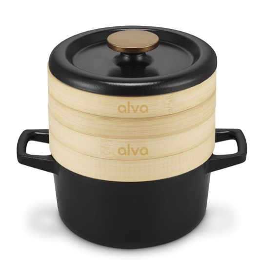 Alva Nori Cocotte With Steamer Inserts, 2.5QT