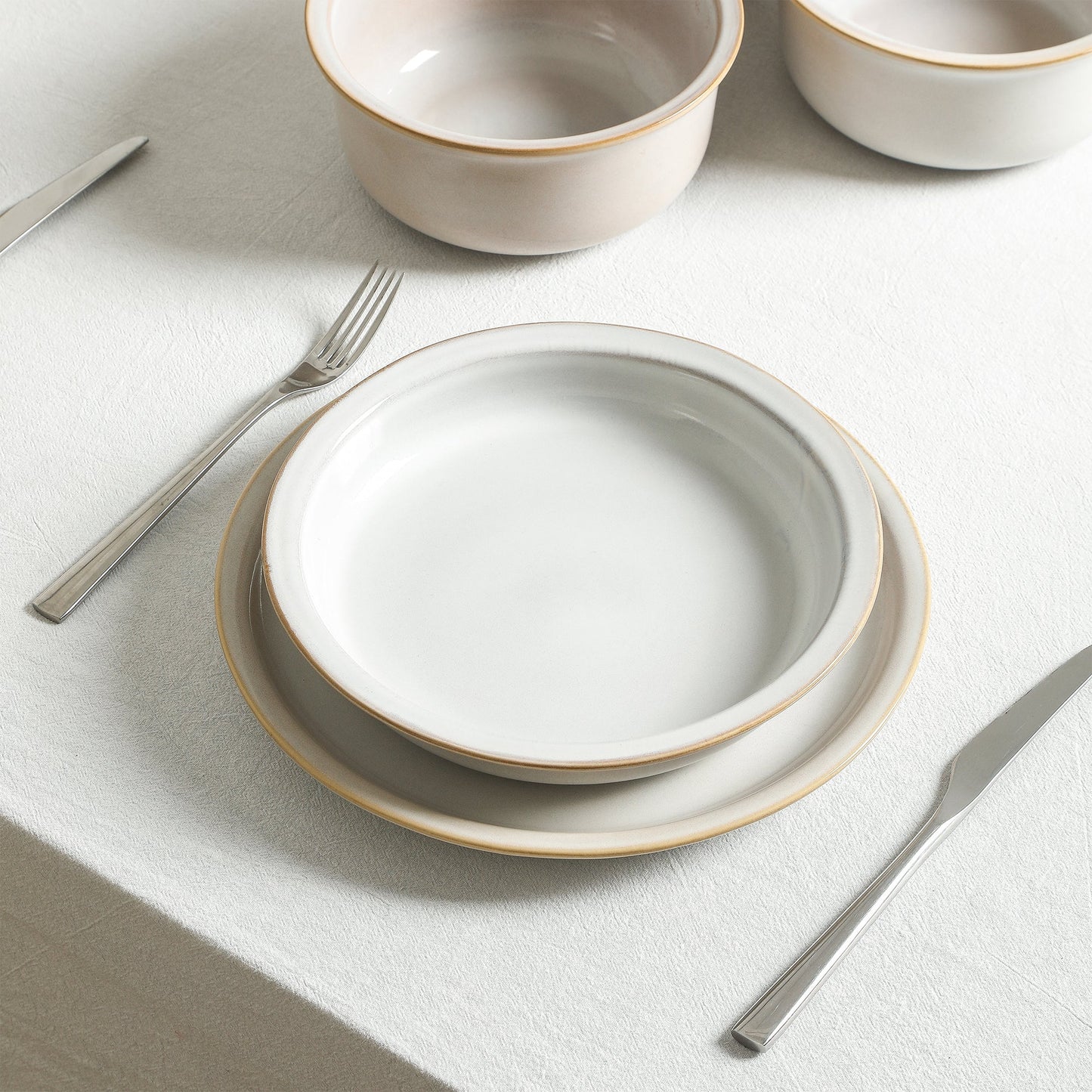 Slate Stoneware Dinnerware Set - White