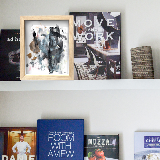 Kerri Rosenthal Perfect Mess Oak Shadow Box Art