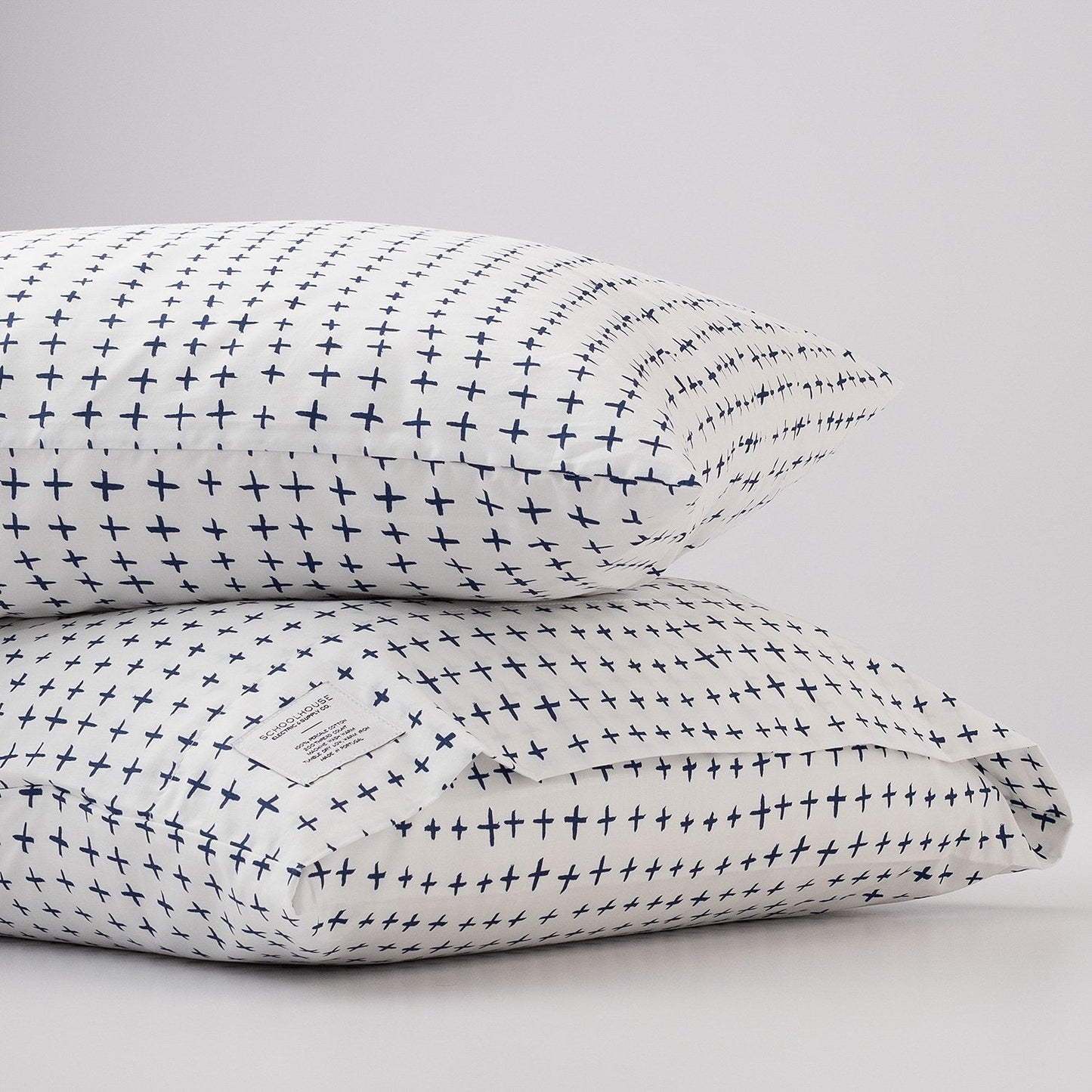 Navy Imperfect Plus Percale Pillow Case, Set of 2