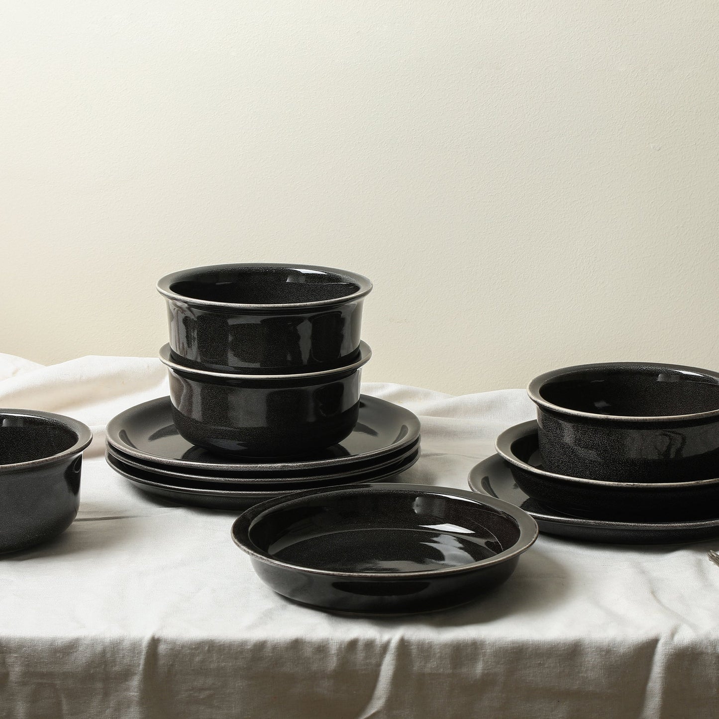Slate Stoneware Dinnerware Set - Black
