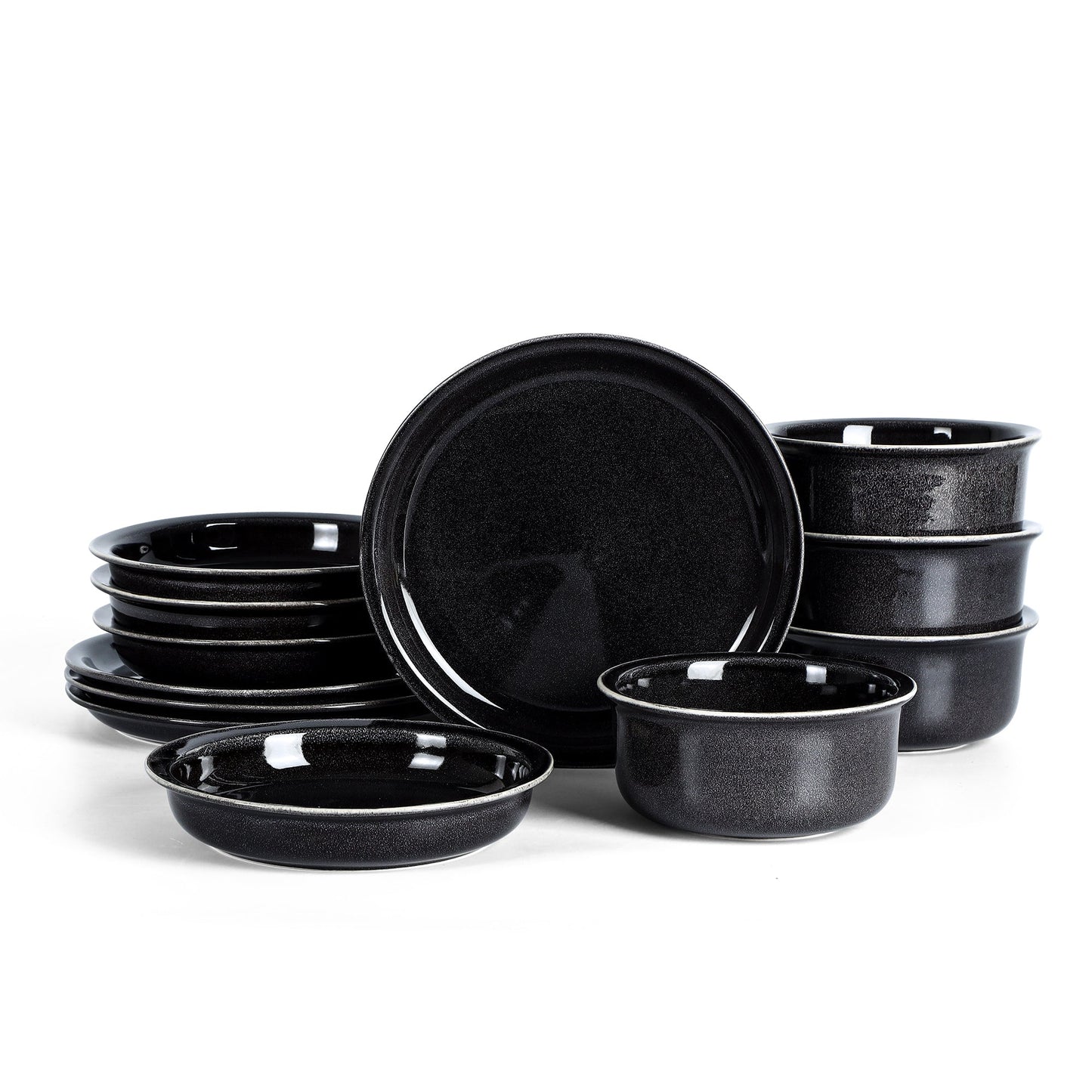 Slate Stoneware Dinnerware Set - Black