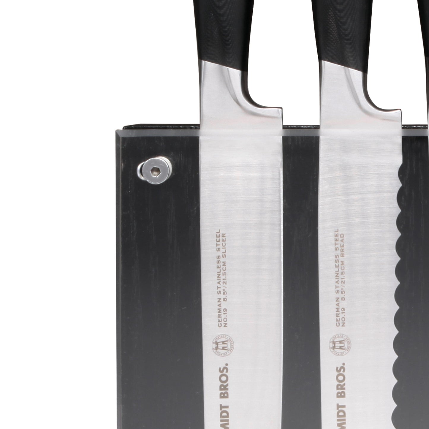 Schmidt Bros. Black Midtown Magnetic Knife Block