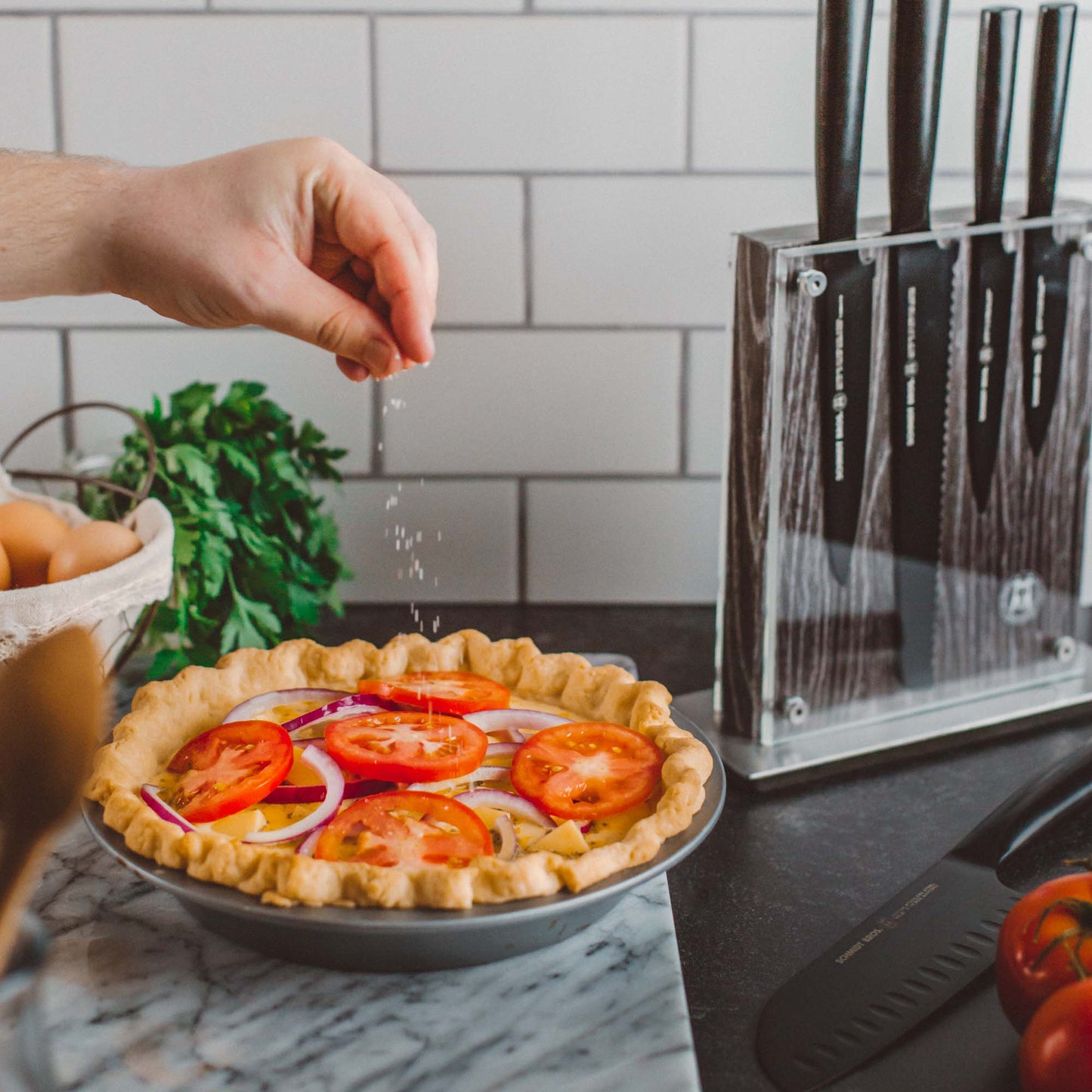 Schmidt Bros. Jet Black 7-Piece Knife Block Set