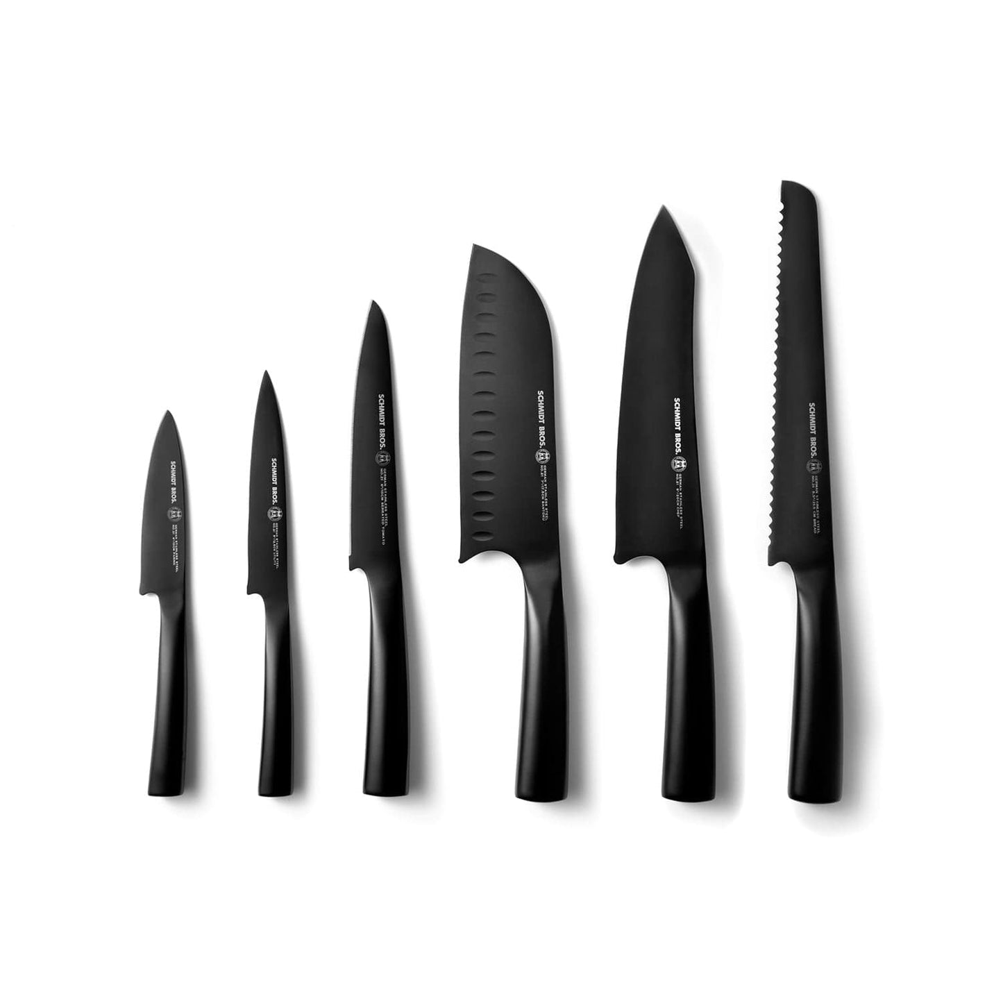 Schmidt Bros. Jet Black 7-Piece Knife Block Set
