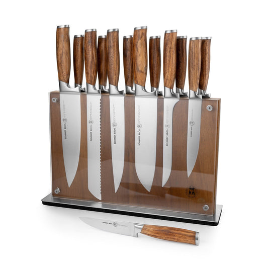 Schmidt Bros. Zebra Wood 15-Piece Knife Block Set