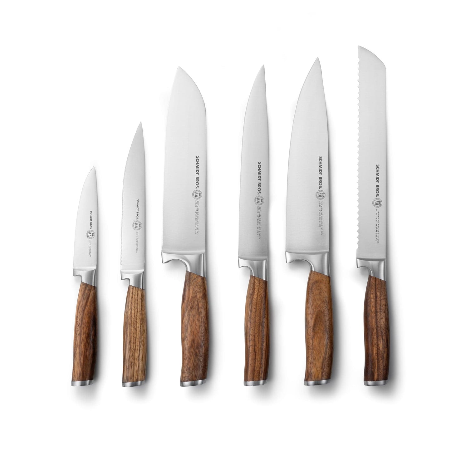 Schmidt Bros. Zebra Wood 7-Piece Knife Block Set