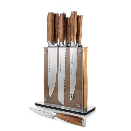 Schmidt Bros. Zebra Wood 7-Piece Knife Block Set