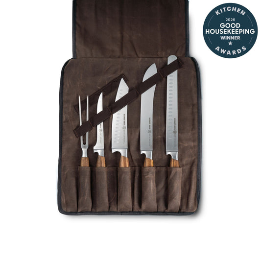 Schmidt Bros. Zebra Wood 6-Piece BBQ Knife Set
