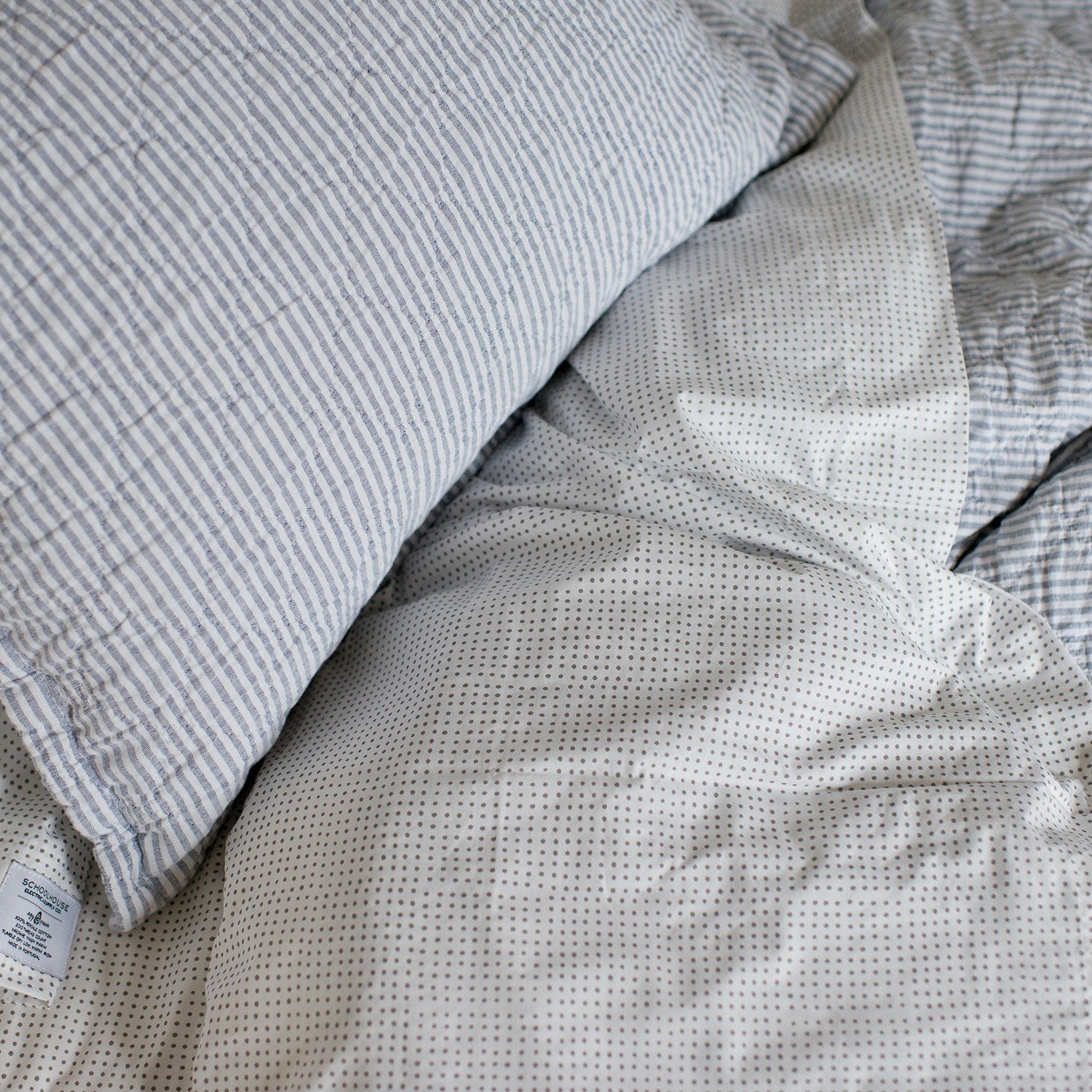 Diamond Ticking Quilted Pillow Sham::diamond ticking olive::hover