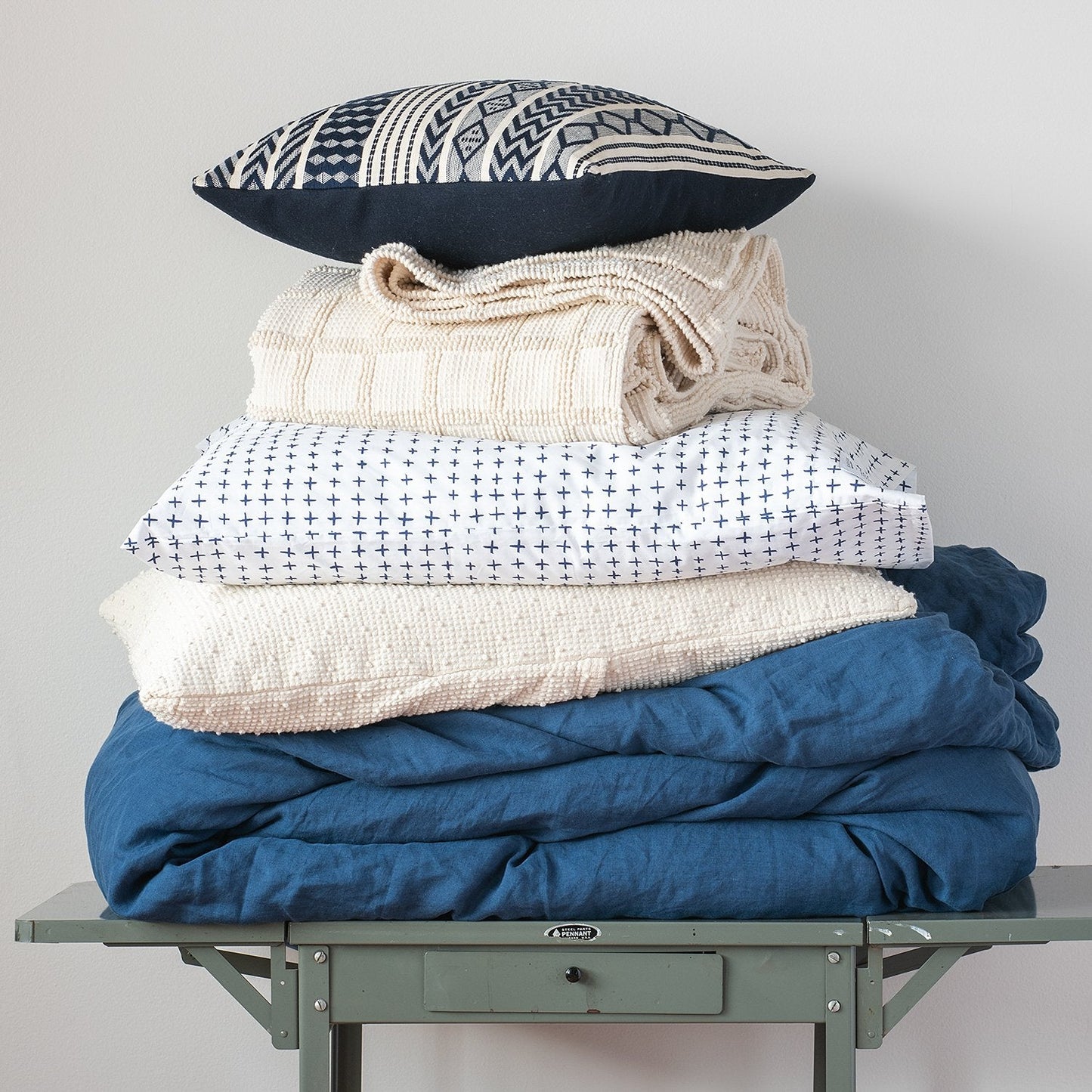 Navy Imperfect Plus Percale Pillow Case, Set of 2