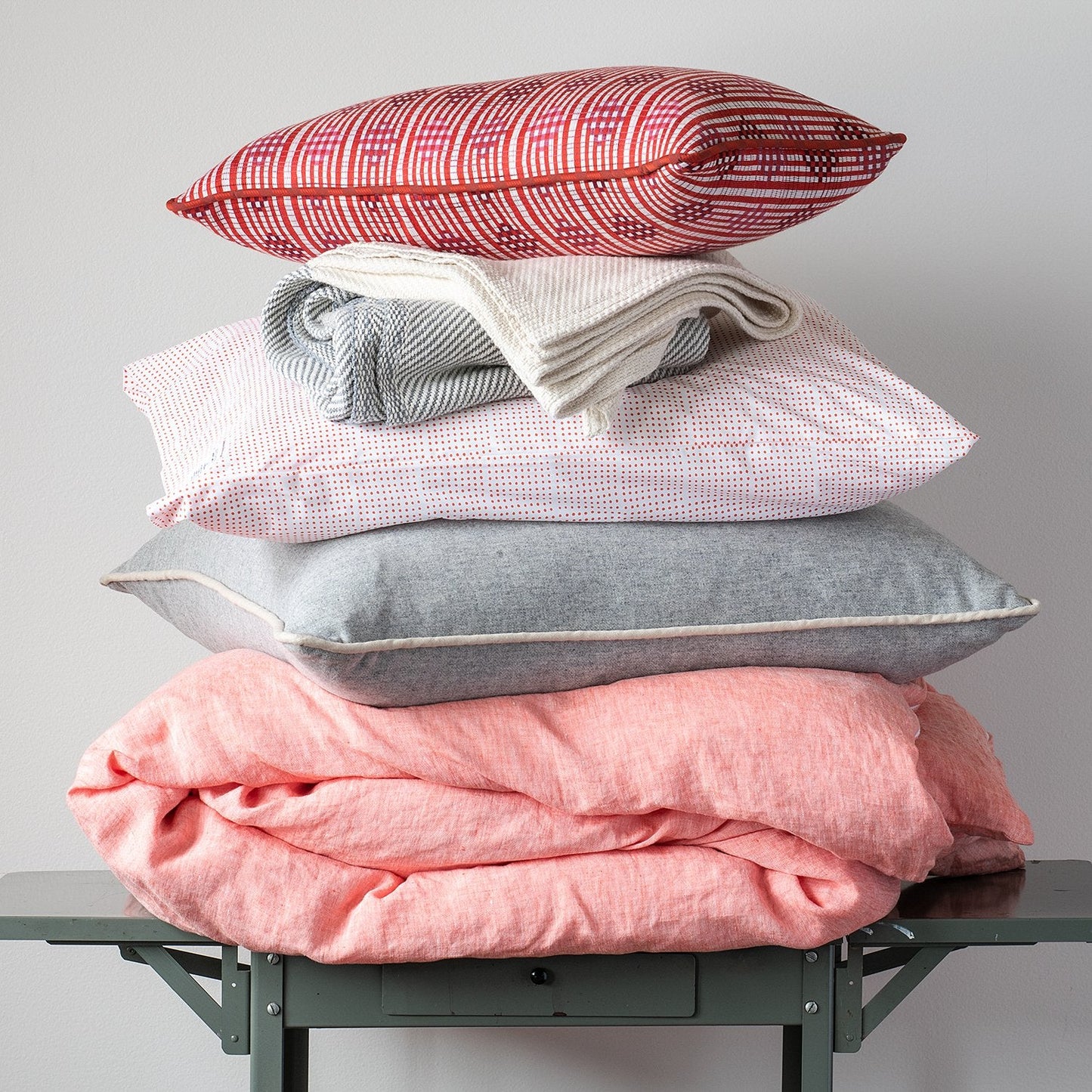 Dot Percale Pillow Case, Set of 2