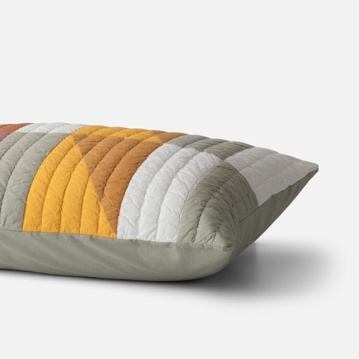 Modern Rooftops Pieced Cotton Sham