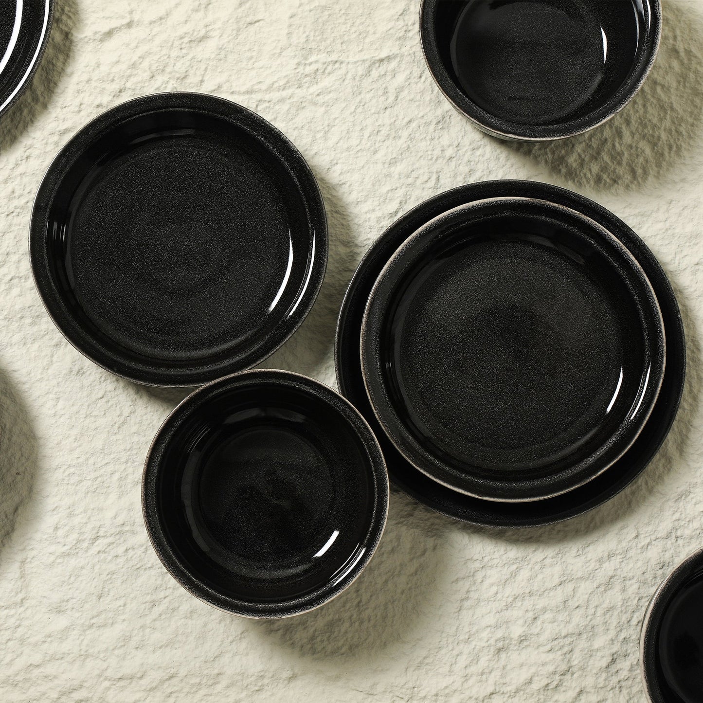 Slate Stoneware Dinnerware Set - Black